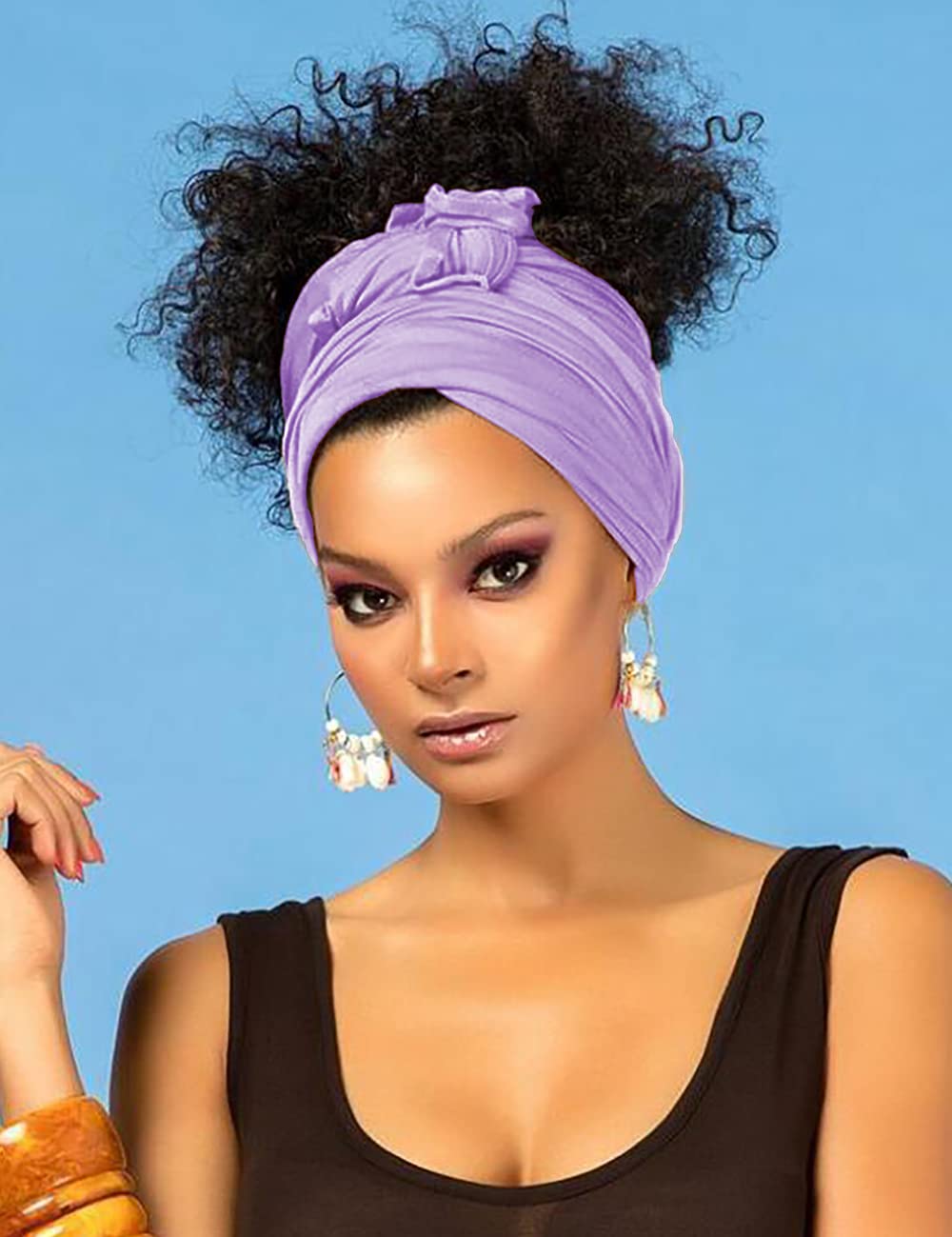 Stylish Harewom Head Wraps for Black Women - Stretchy African Head Scarf, Turban & Jersey Headbands for Natural Hair Protection | Perfect for Church, Workouts, and Everyday Fashion
