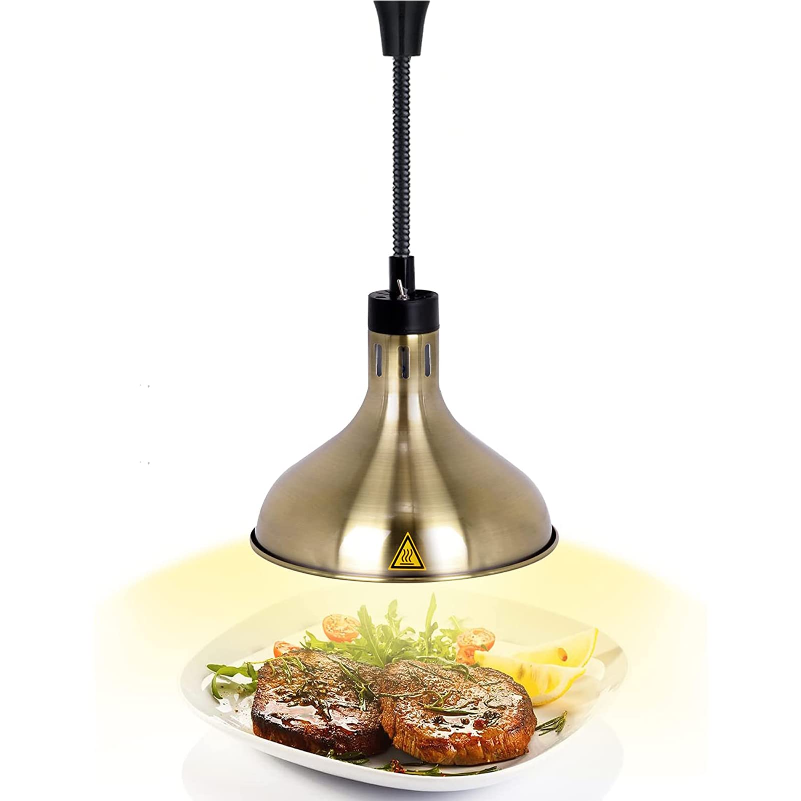 Commercial Retractable Adjustable Food Heat Lamp - Hanging Buffet Warmer Light for Restaurants, Kitchens, Banquets & Catering - Perfect for Keeping Food Warm at Buffets, Events & Food Service Areas