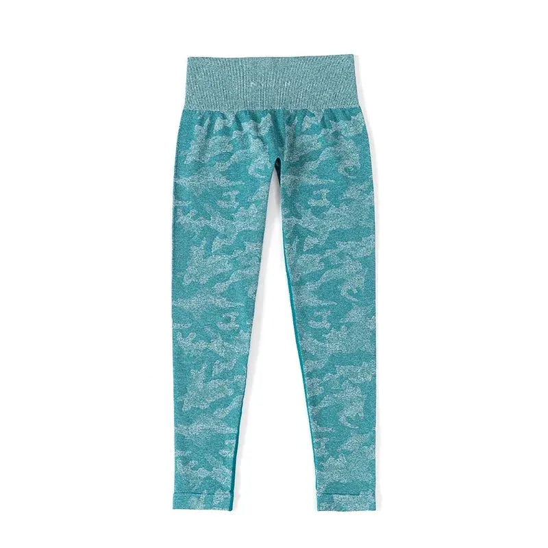 NVGTN Camo Seamless Workout Leggings for Women - Butt Lifting Yoga Pants with Stretch Fabric, High Waist Gym Tights & Fitness Outfits in Fuchsia Nylon - Perfect for Yoga, Running & Gym Training