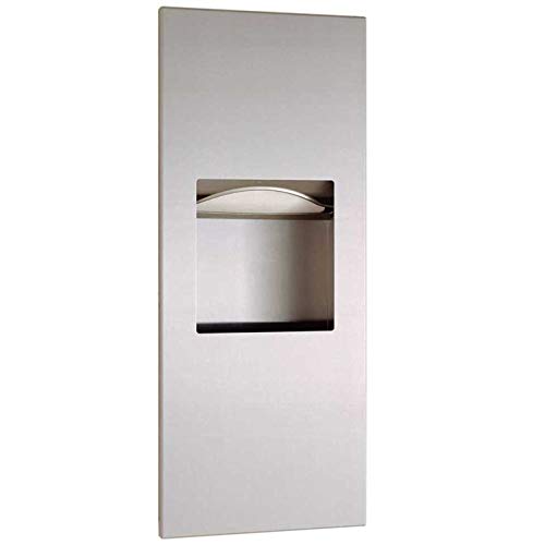 Bobrick B-36903 Recessed Paper Towel Dispenser with Built-in Waste Receptacle - Space-Saving Bathroom & Kitchen Hand Towel Holder for Commercial & Home Use