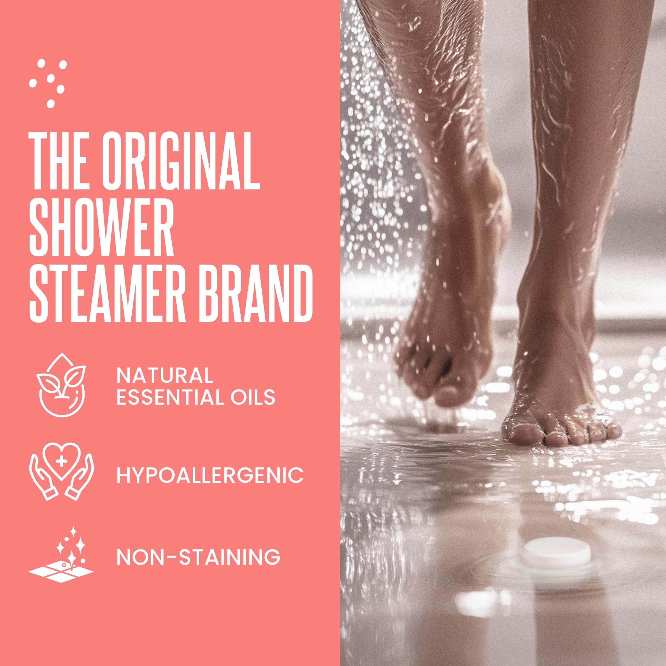 Cleverfy Aromatherapy Shower Steamers - 18-Piece Red Variety Set of Relaxing Shower Bombs for Stress Relief & Spa Experience at Home