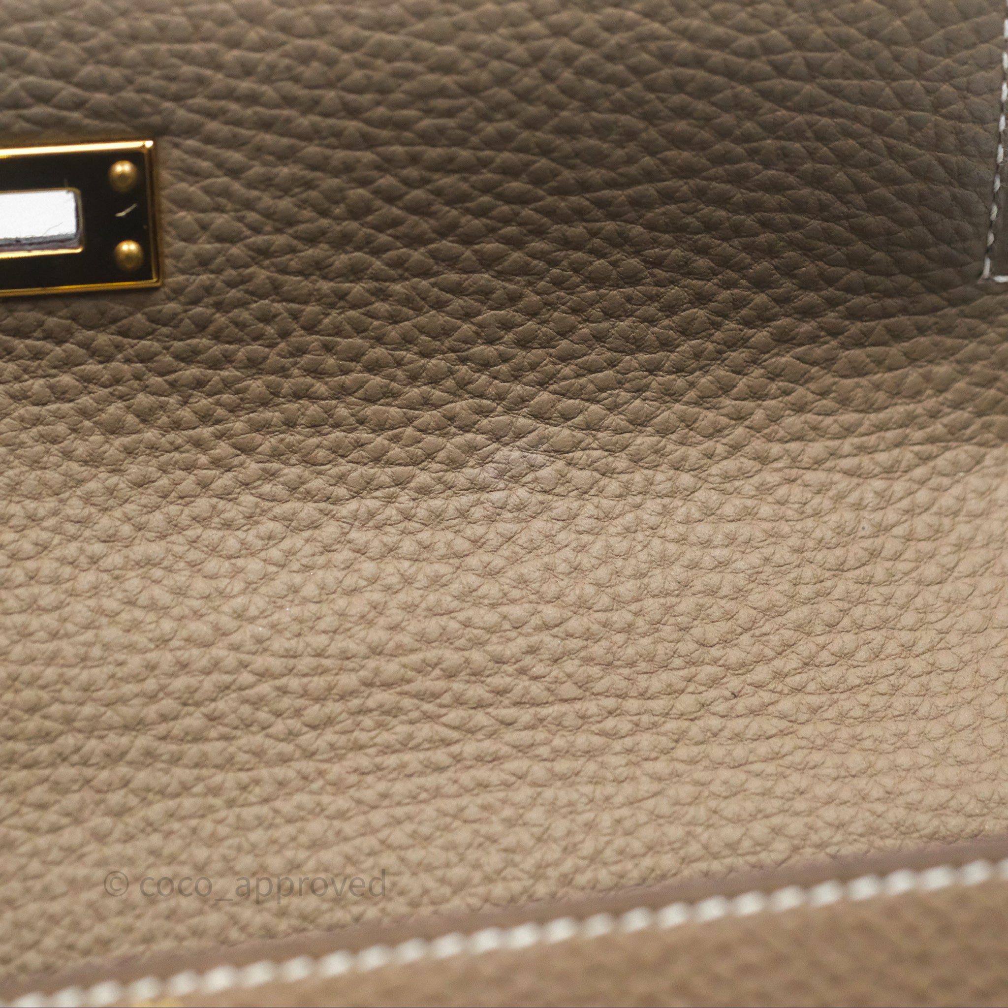 Authentic Hermès Retourne Kelly 25 Bag in Etoupe Togo Leather with Gold Hardware - Luxury Handbag for Women | Perfect for Work, Travel & Special Occasions