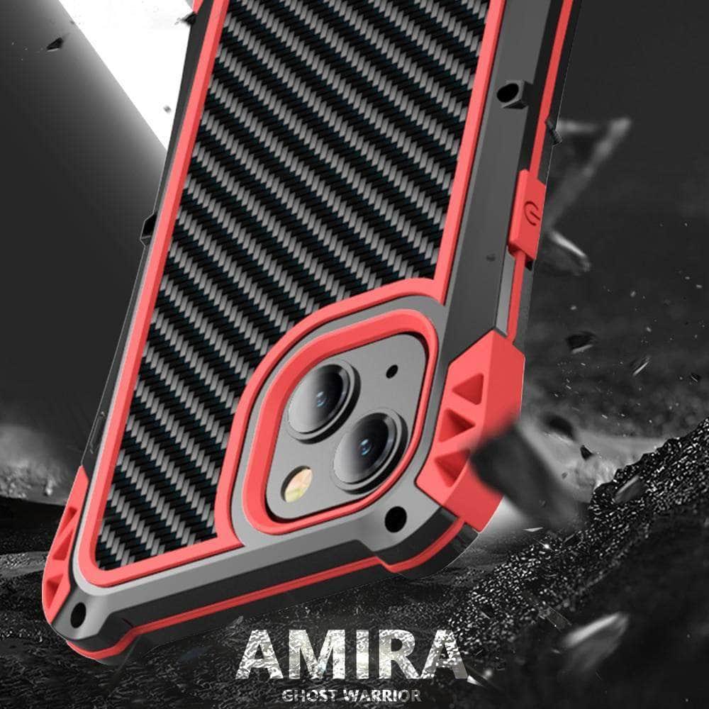 Durable Metal Armor iPhone 13 Case - Heavy Duty Shockproof Protective Cover for iPhone 13 - Perfect for Outdoor, Construction & Extreme Sports Protection
