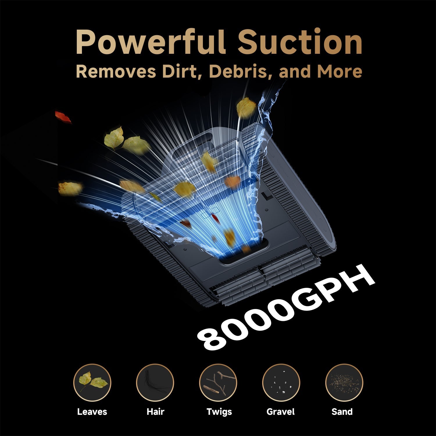 Dreame Z1 Robotic Pool Cleaner - Automatic Swimming Pool Vacuum with Smart Navigation, Powerful Suction - Perfect for In-Ground & Above Ground Pools - Ideal for Weekly Pool Maintenance & Deep Cleaning