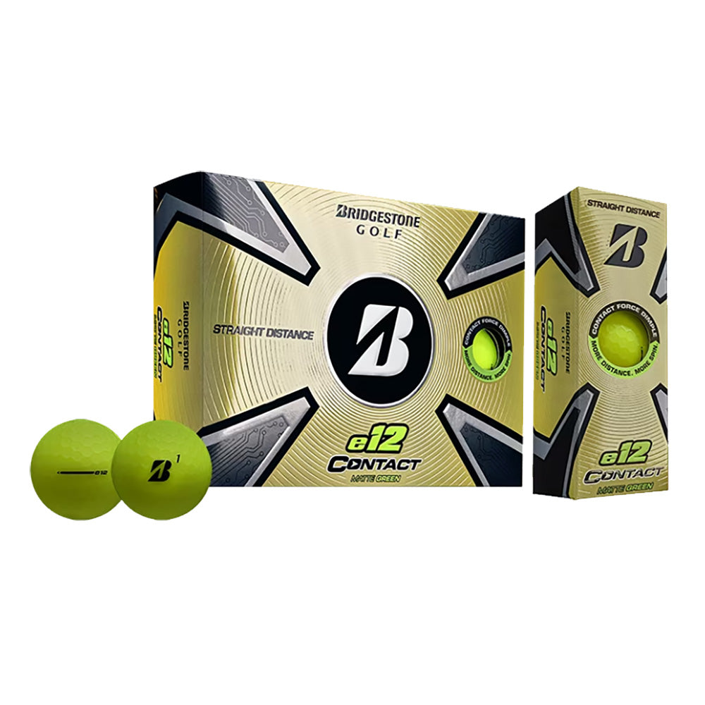 Bridgestone e12 Contact Golf Balls - Premium Performance Golf Balls (12 Pack/Dozen) for Distance & Control - Perfect for Mid-Handicap Golfers on Course & Driving Range