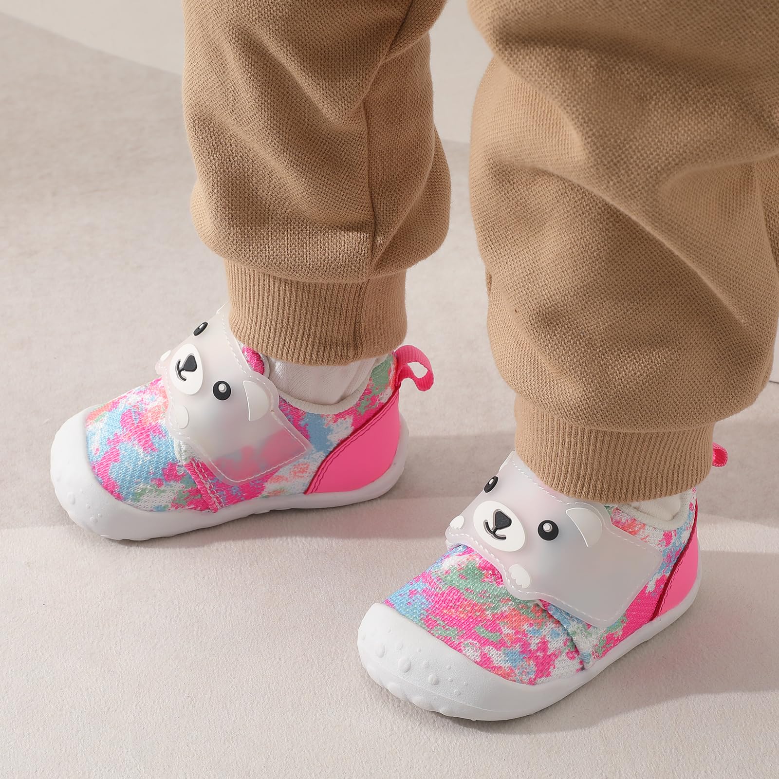 FEETCITY Breathable Baby Walking Shoes for Boys & Girls - Wide Toddler Sneakers, Slip-On Barefoot Crib Shoes for Infants | Perfect for Indoor Play, Outdoor Walks & First Steps