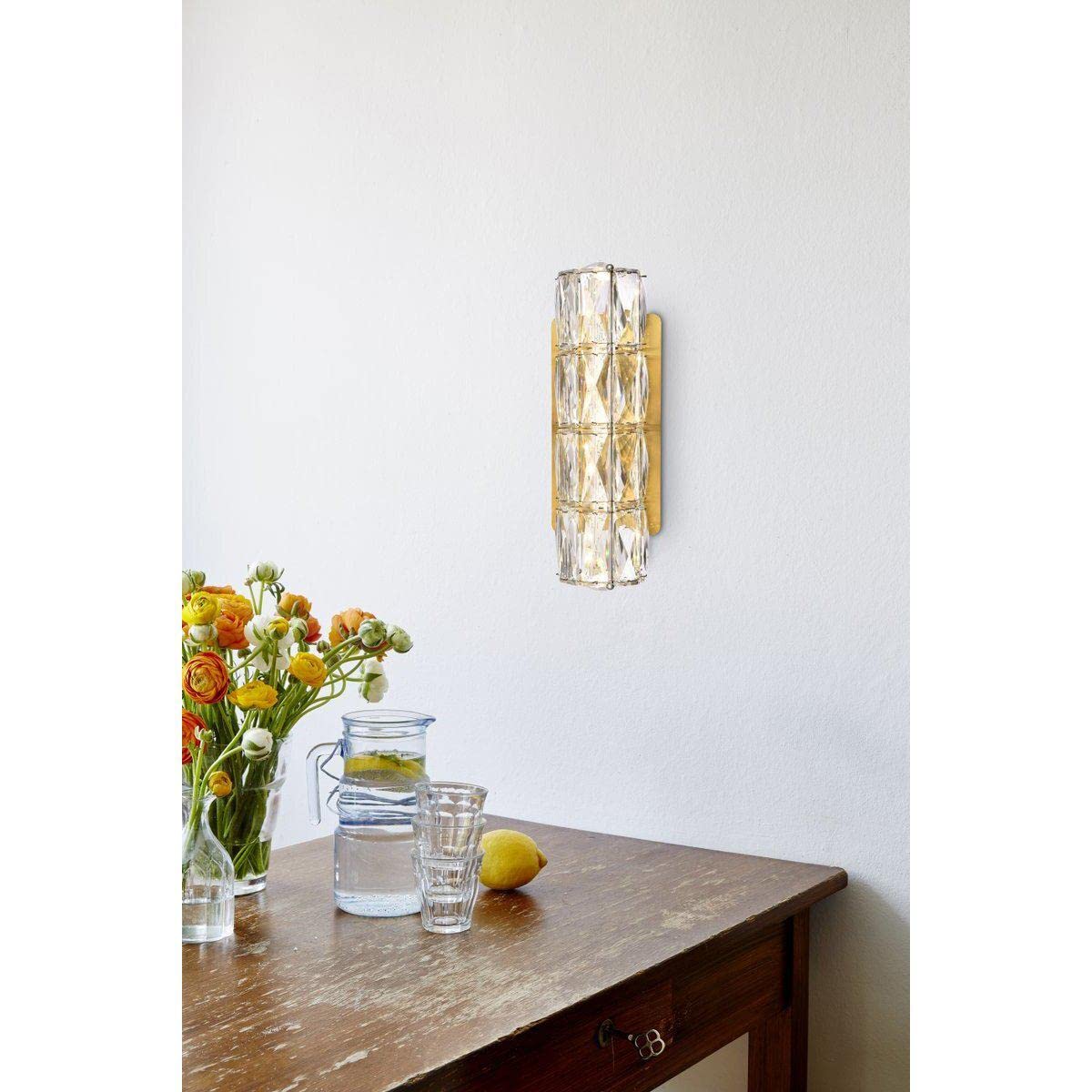12 Inch Gold LED Linear Wall Sconce - Modern Indoor Lighting Fixture for Living Room, Bedroom & Hallway Decor