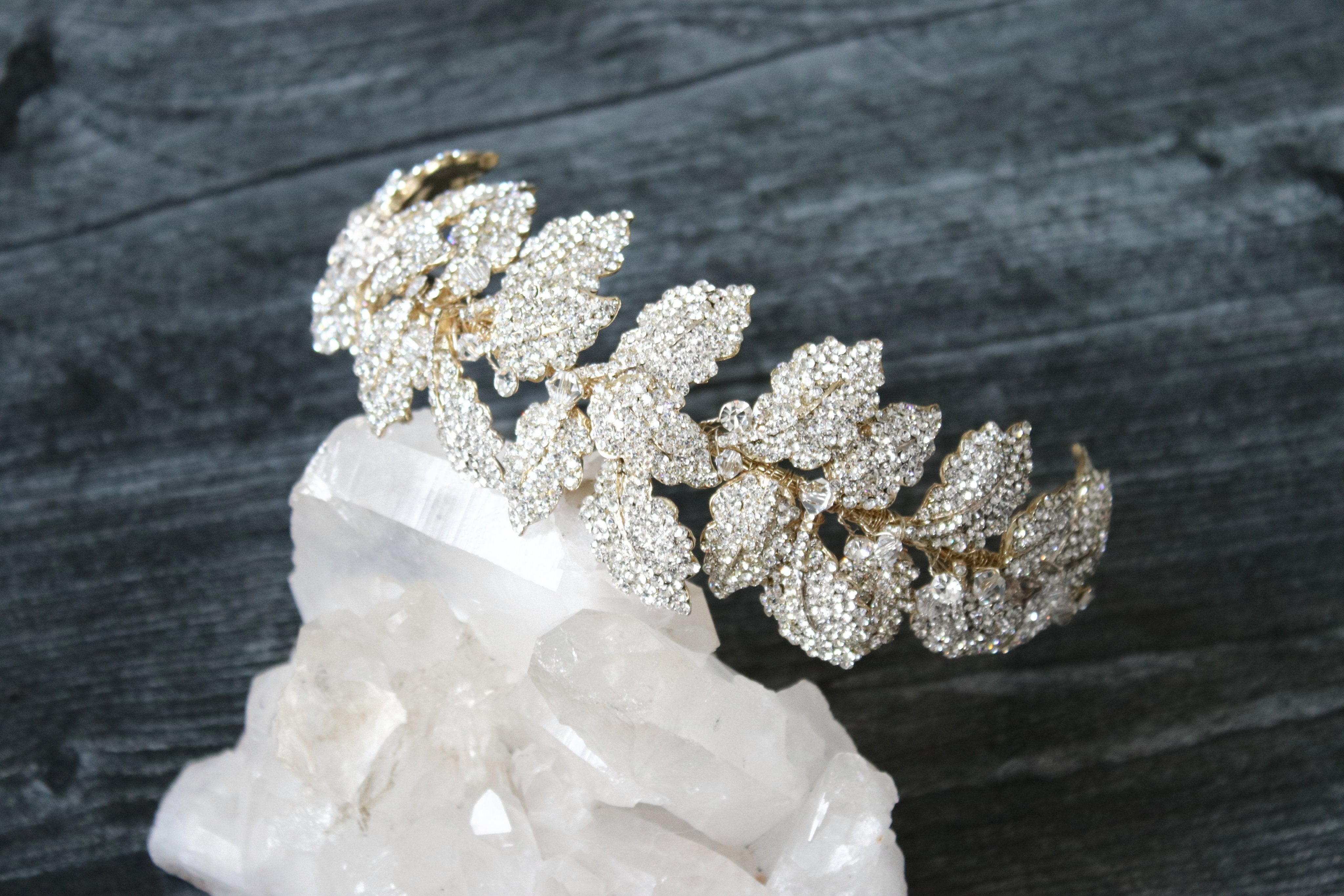 LAUREL Gold Headpiece Tiara – Elegant Bridal Crown for Weddings, Prom, Pageants & Special Occasions | Vintage-Inspired Hair Accessory for Women