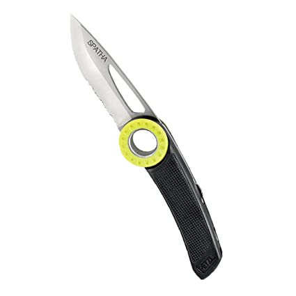 Petzl Spatha Knife - Lightweight Climbing & Outdoor Knife for Hiking, Camping, and Survival - Durable Stainless Steel Blade with Sheath