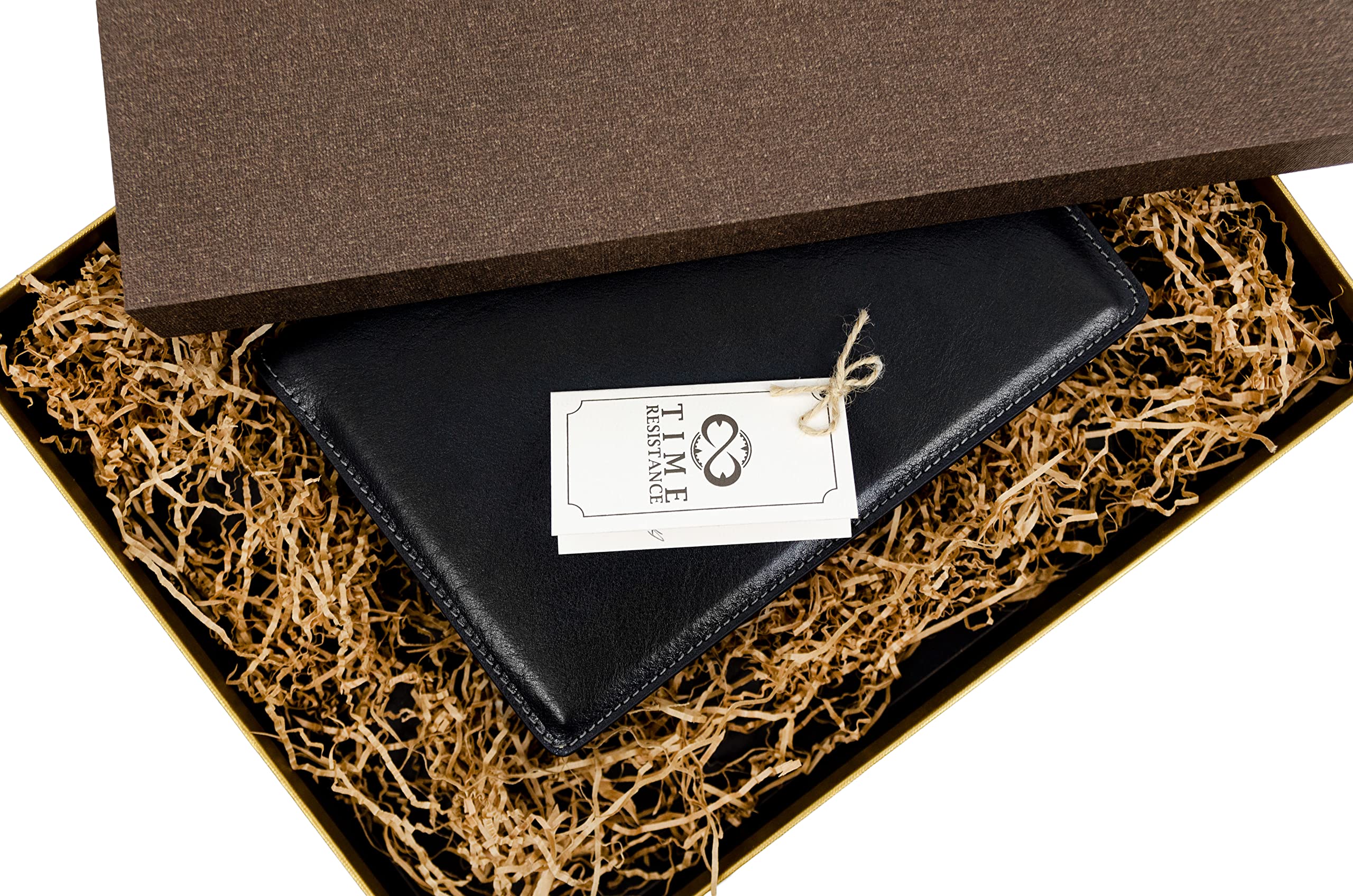 Premium Italian Handmade Leather Journal - 320 Lined A5 Notebook with Bookmark & Gift Box (Black) | Perfect for Writing, Sketching & Gift Giving