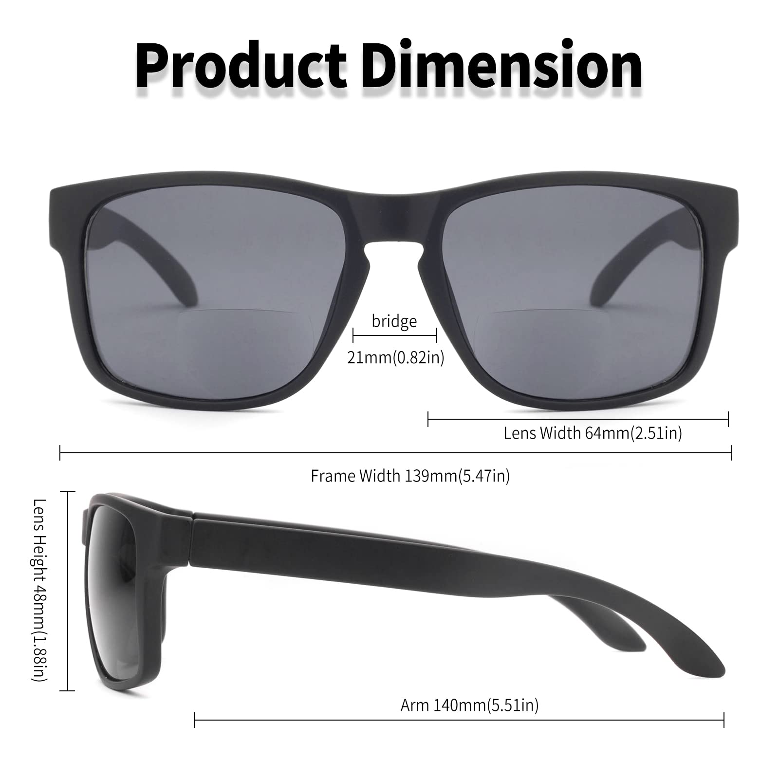 E & R Elegant Rabbit Bifocal Reading Sunglasses for Men - UV Protection Outdoor Fashion Sun Readers - Perfect for Driving, Fishing, and Outdoor Activities