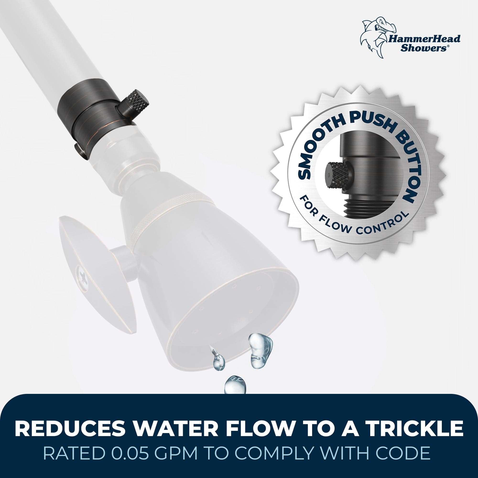 Water-Saving Shower Head Shut Off Valve - Adjustable Flow Control for Bathroom & RV Use - Perfect for Water Conservation & Low Pressure Showers