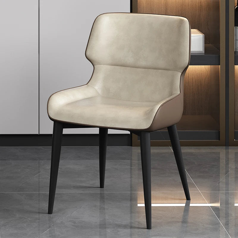 Premium Genuine Leather Dining Chair - Ergonomic Design for Ultimate Comfort - Perfect for Home, Restaurant & Office Use