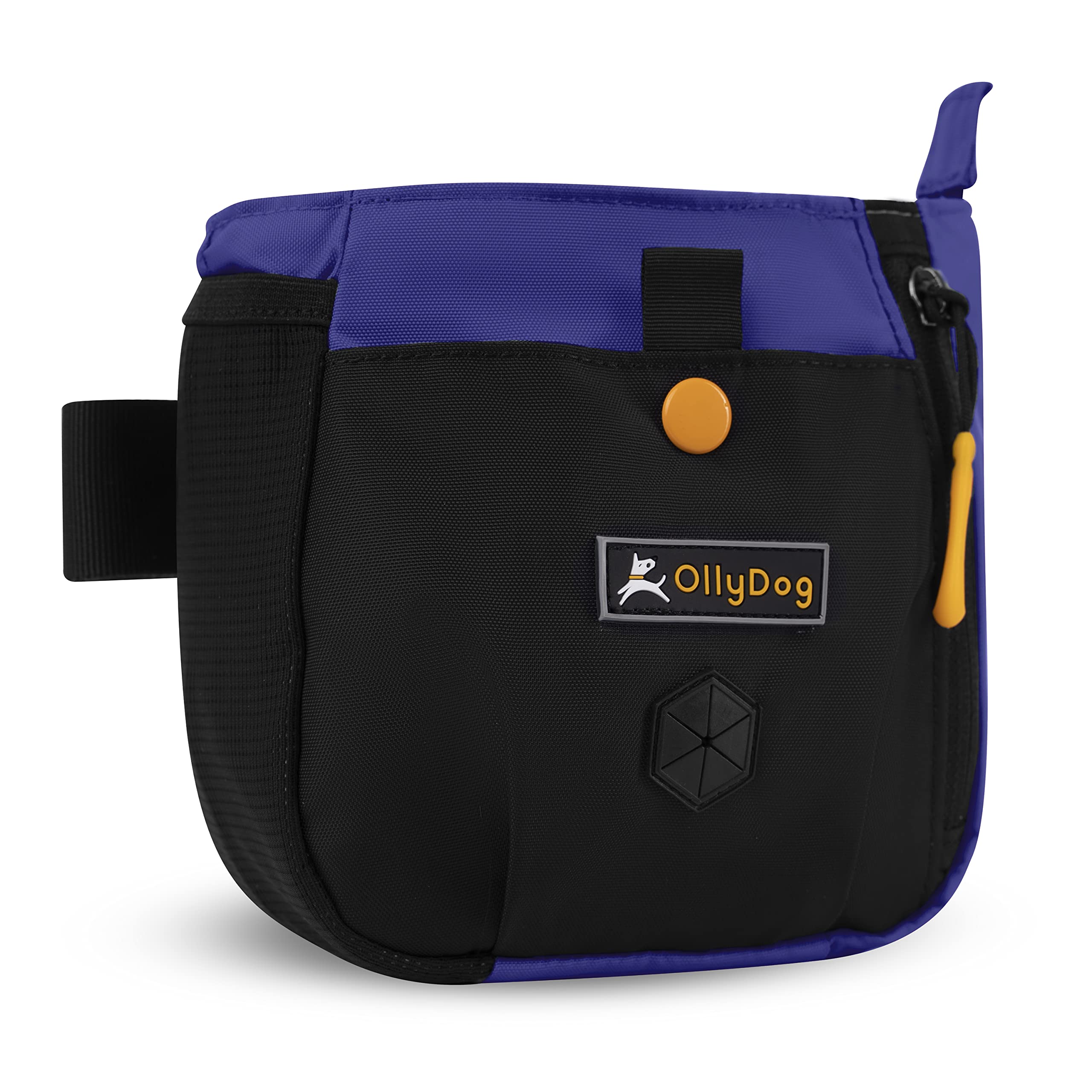 OllyDog Backcountry Day Bag - Hands-Free Dog Training Pouch for Treats & Toys with Waist Belt Clip & Poop Bag Dispenser - 2-Way Wearable Design (Atlantic Blue, One Size) - Perfect for Hiking, Training & Outdoor Adventures