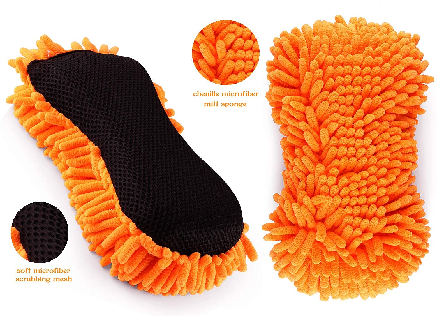 SCRUBIT Premium Car Cleaning Kit with 2 Microfiber Sponges - Includes Window Squeegee, Wheel Brush, Wash Mitt & Microfiber Cloth - Complete Auto Detailing Set for Car Washing, Interior & Exterior Cleaning - Perfect for Home, Garage & Professional Use