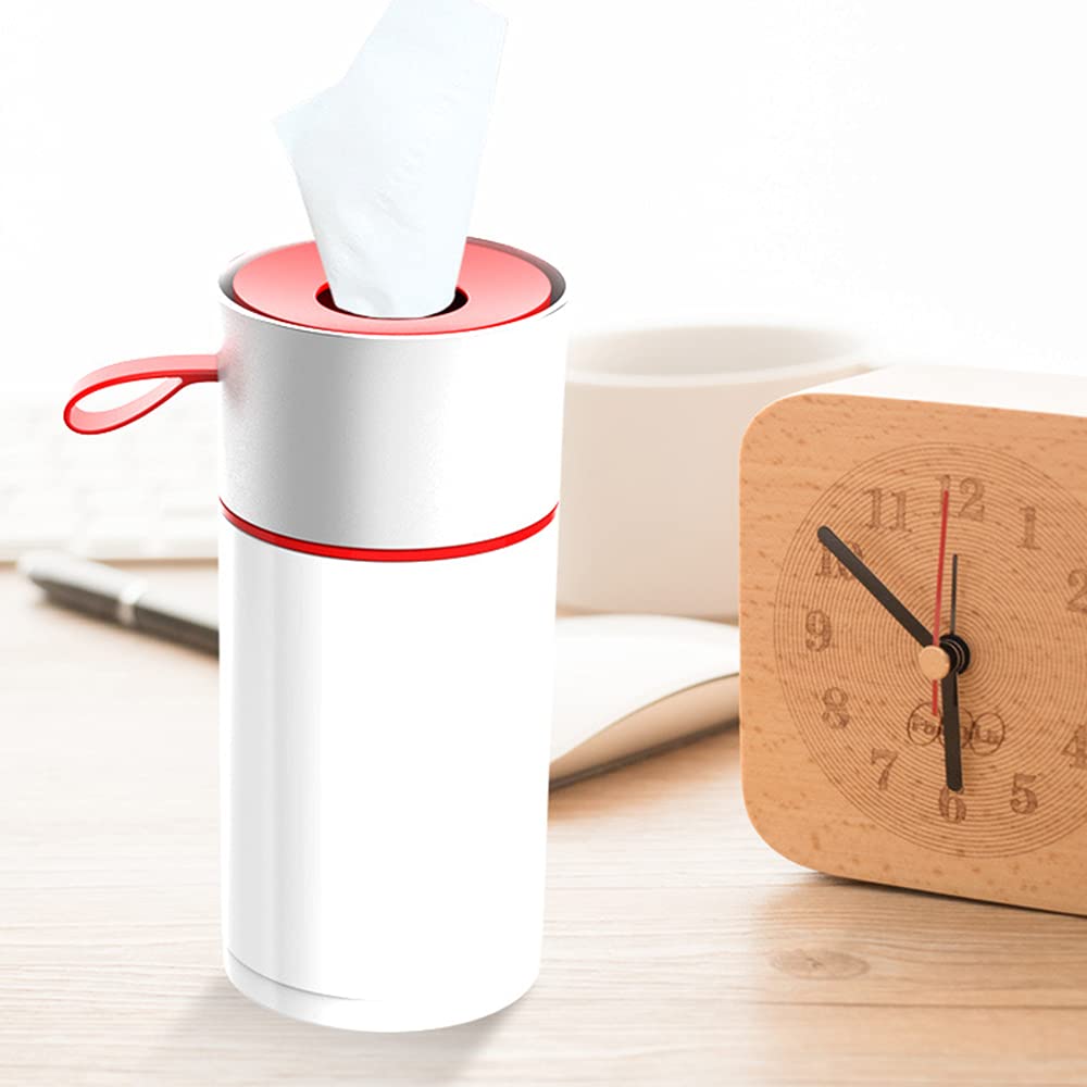 Portable Hanging Car Tissue Holder - Mini Napkin Dispenser for Cup Holder, Console or Door - Compact Tissue Case for Car, Home & Office - Perfect for Road Trips, Daily Commute & Workspaces