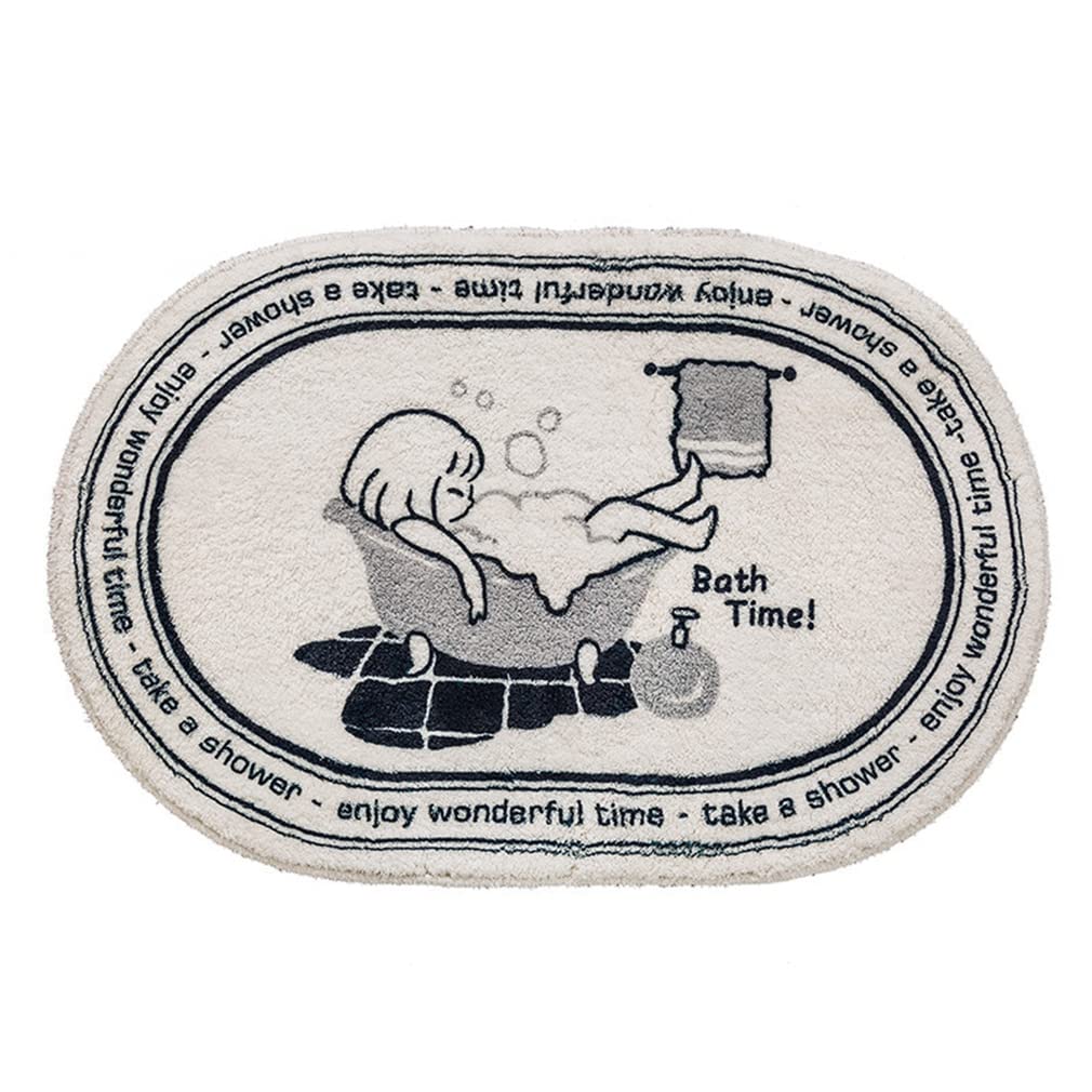 Soft Cozy Cartoon Non-Slip Bath Rug - Super Absorbent Bathroom Mat for Kids & Adults - 24