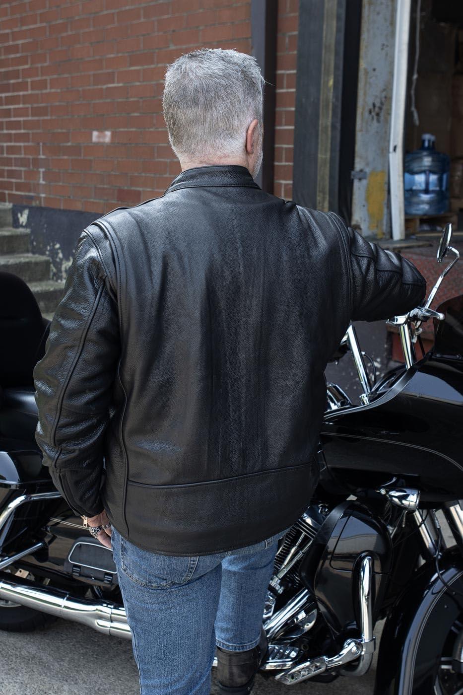 Milwaukee Leather MLJKM5006 Premium Black Leather Motorcycle Jacket for Men | USA Made | Riding Protection & Style for Bikers