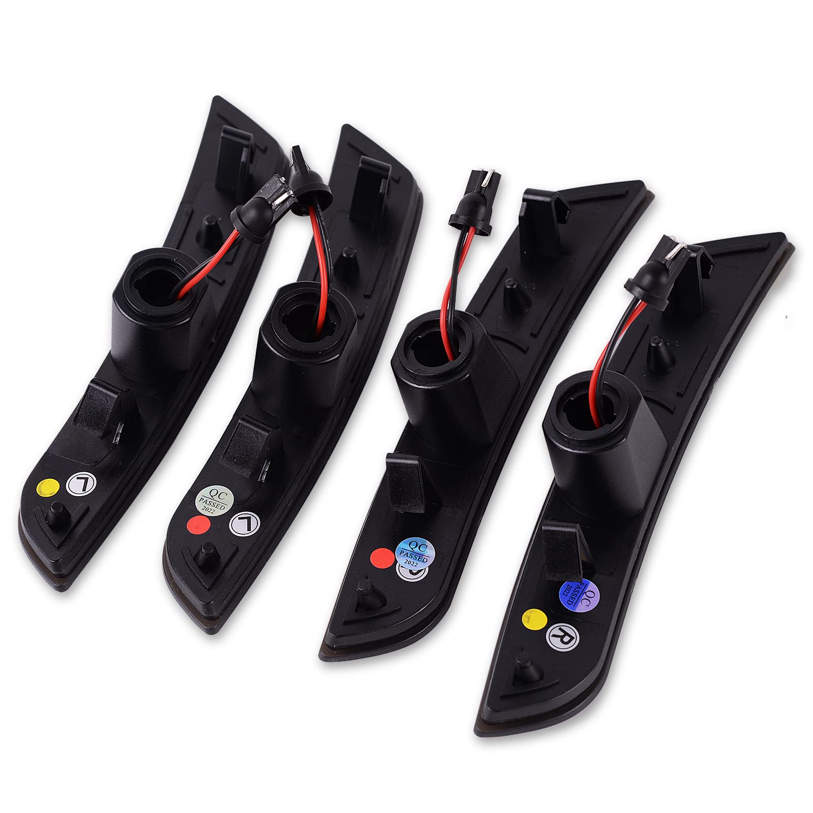2016-2021 Chevy Camaro Smoked LED Side Marker Lights - 4pcs Front Rear Bumper Fender Parking Lamps & Reflectors - Upgrade Your Ride with Stylish Visibility (Perfect for Night Driving & Custom Car Mods)