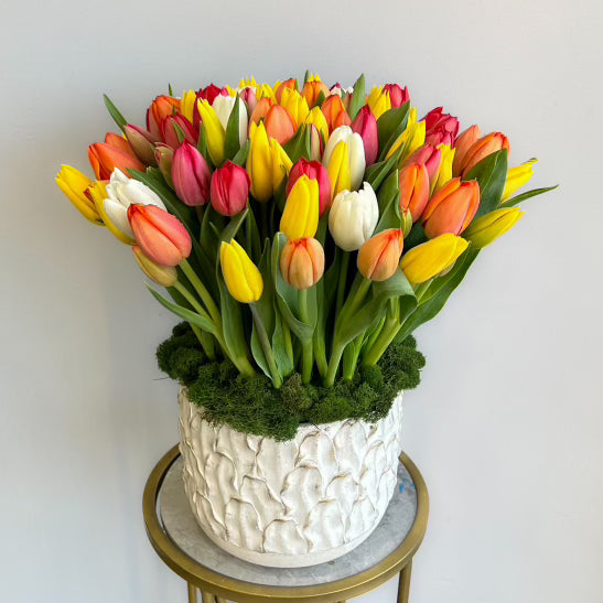 Vibrant Tulip Bouquet - Fresh Cut Flower Arrangement for Home Decor, Wedding Centerpieces & Spring Gifts