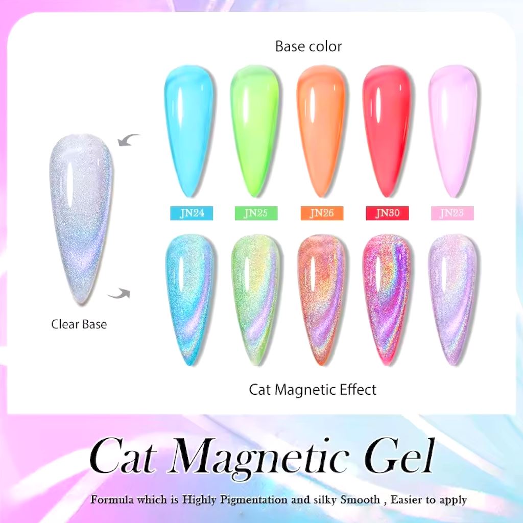Born Pretty Magnetic Cat Eye Gel Polish - Long Lasting Nail Lacquer for Salon Quality Manicures at Home | Perfect for Parties, Weddings & Special Occasions