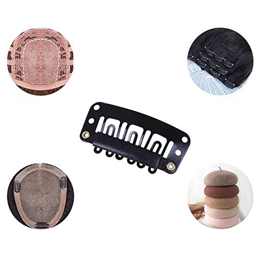 Boxoon 100PCS Comb Wig Clips - 6 Teeth Universal Hair Extension Clips for DIY Styling | Secure Hold for Wigs, Weaves & Braids | Perfect for Cosplay, Daily Use & Salon Professionals