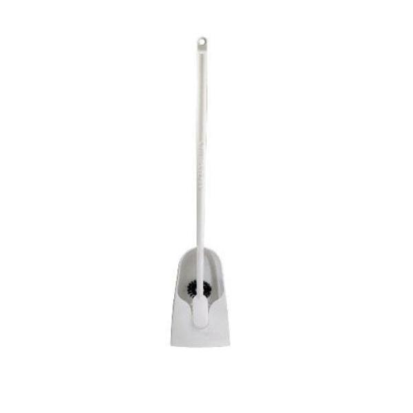 Oates Ergo Long Handled Toilet Brush with Holder - Durable Bathroom Cleaning Tool for Hard-to-Reach Areas - Perfect for Home, Apartment & RV Use