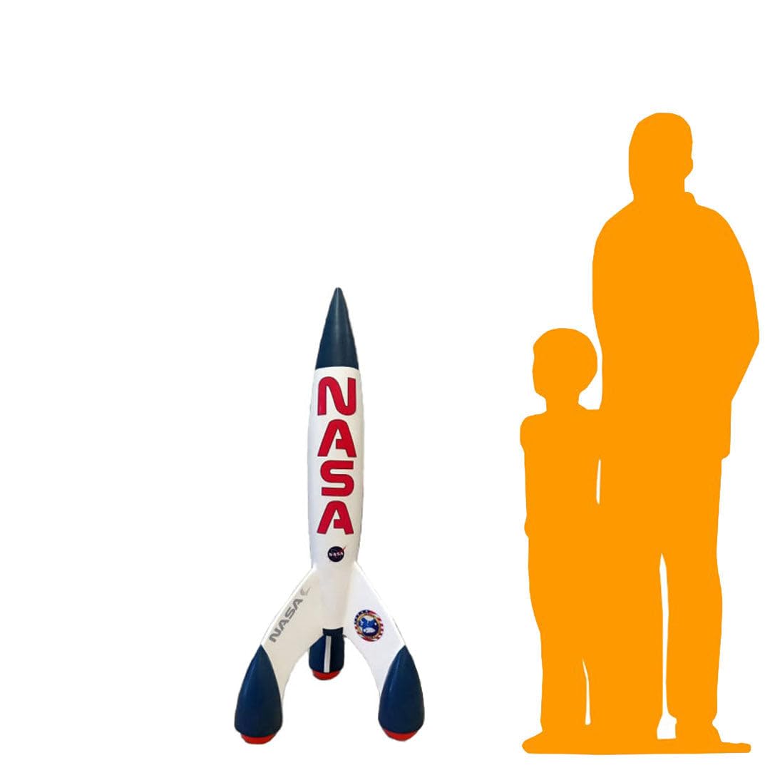 LM Treasures Small Space Rocket Statue - Miniature NASA Rocket Model for Home Office Decor, Science Enthusiast Gift, Astronomy Lover Collectible - Perfect for Bookshelf, Desk Display & Space-Themed Room Decor