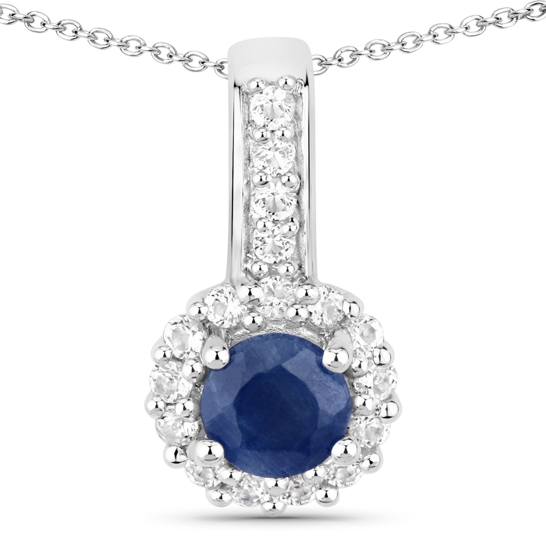 Elegant Silver Blue Sapphire Jewelry Set - Necklace, Earrings & Ring for Women | Perfect for Weddings, Anniversaries & Special Occasions
