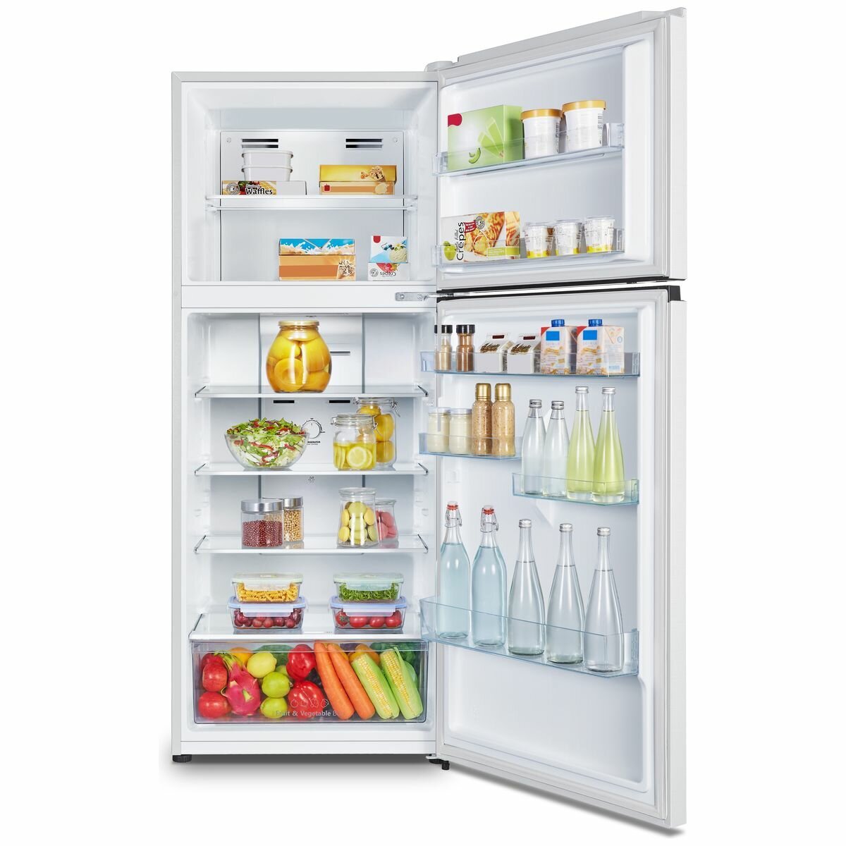 Hisense 424L Top Mount White Refrigerator - Energy Efficient 4-Door Fridge with Adjustable Shelves & Large Freezer - Perfect for Kitchens, Apartments & Small Families