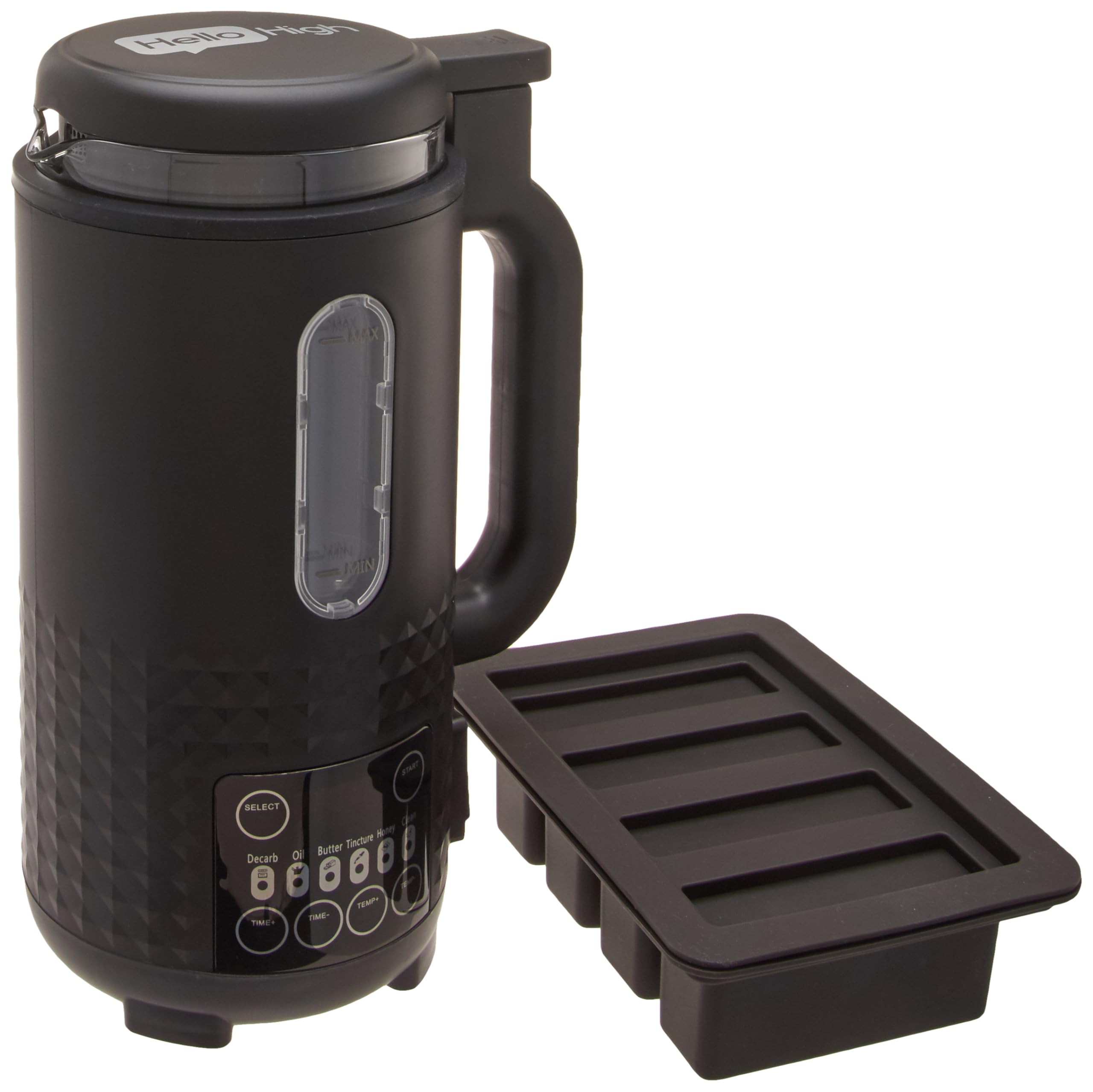 Hello High - Ultra Infuser All-in-One Machine: Decarboxylator, Butter Maker & Oil Infuser for Herbal Infusions | Perfect for Making Edibles, Gummies & Infused Oils (1-3 Cups Capacity) | Includes Butter Mold - Ideal for Home Cooking, Baking & DIY Cannabis Recipes