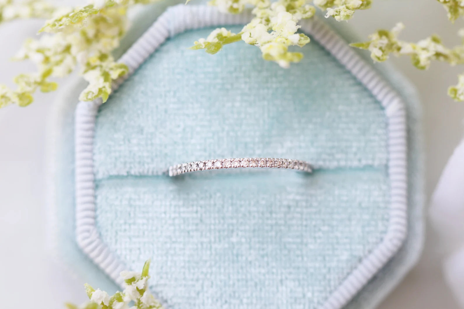1.5MM Petite Natural Diamond or Moissanite Wedding Band - 10K, 14K, 18K White Gold - Perfect for Engagement Rings, Anniversary Gifts & Bridal Jewelry