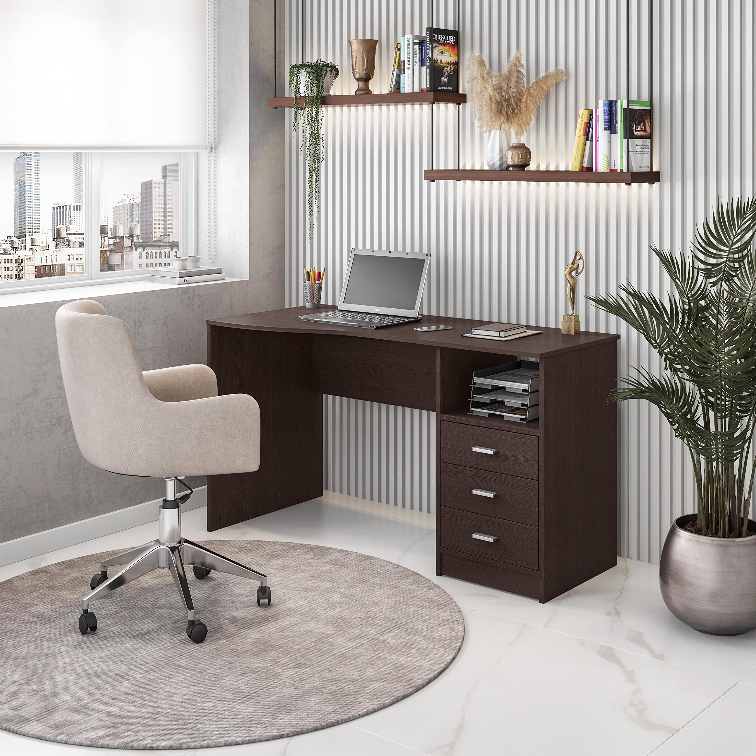 Techni Mobili Classic Computer Desk with Multiple Drawers - 29.5