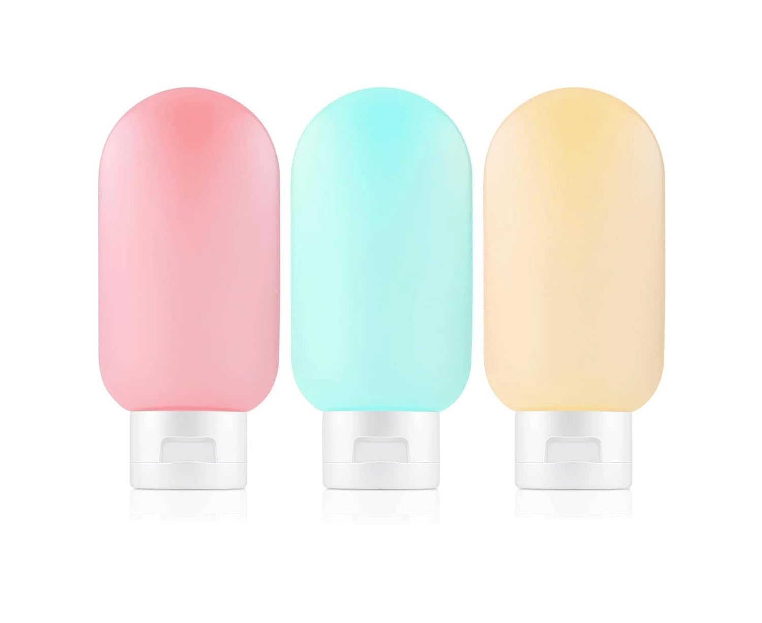 3-Pack 60ML Leak-Proof Travel Bottles for Toiletries - Refillable Squeeze Containers for Shampoo, Lotion, Cream & Gel | TSA Approved for Air Travel, Gym & Vacation Essentials