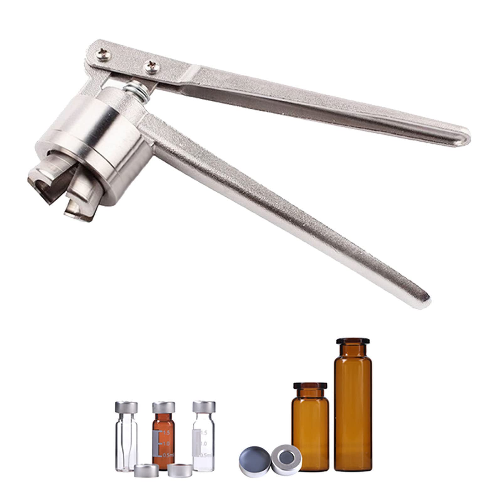 Manual Flip-Off Vial Crimper - Hand Capping Machine for Medical Vials | Manual Gland Pliers & Sealing Tool for Pharmacy, Lab, and Home Use | Durable Medical Sealing Machine with Ergonomic Handle