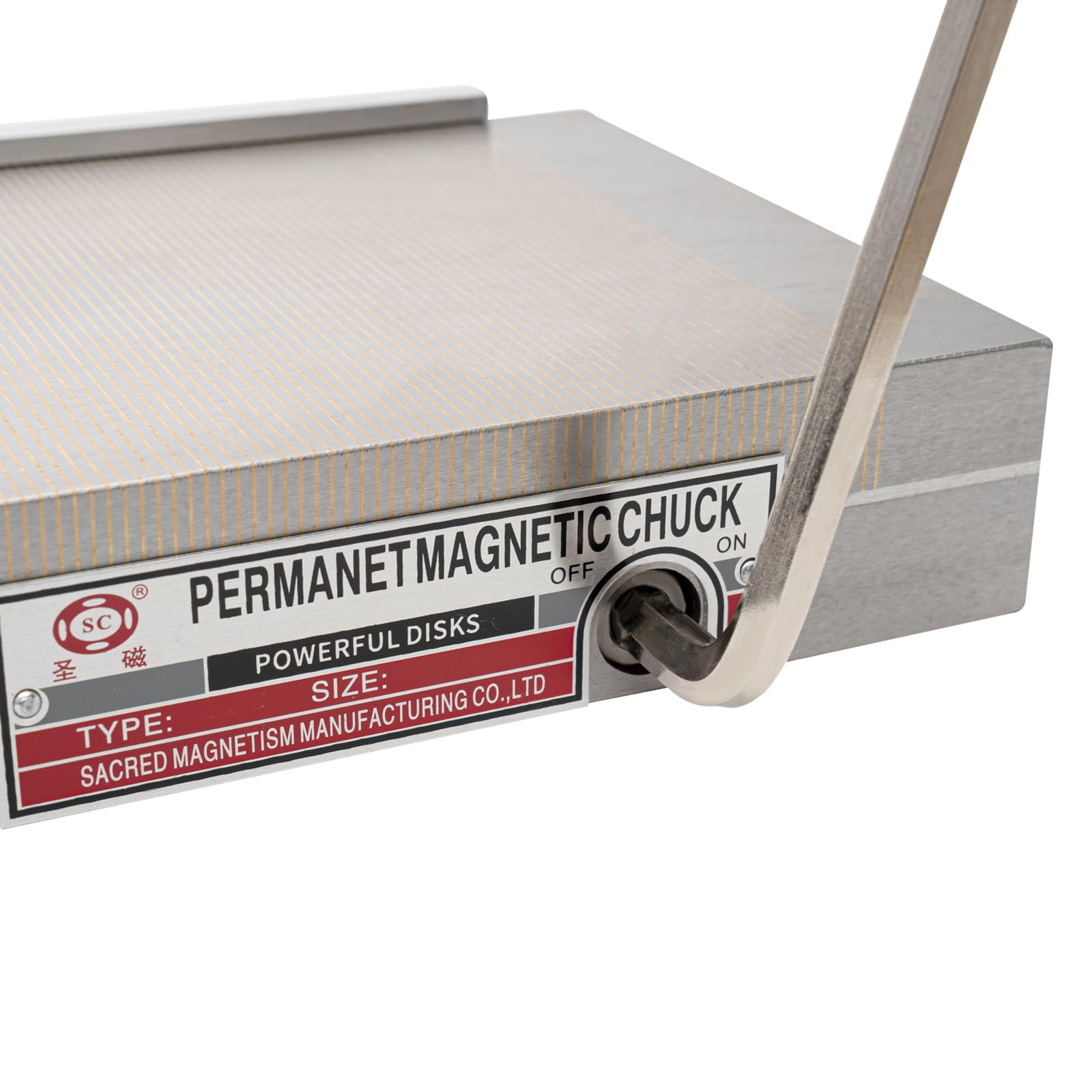 High Power Permanent Magnetic Chuck 130N/cm² - Fine Pole Rectangular Magnetic Chuck for Surface Grinders & Tool Grinders | Perfect for Precision Grinding, Metalworking & Industrial Applications