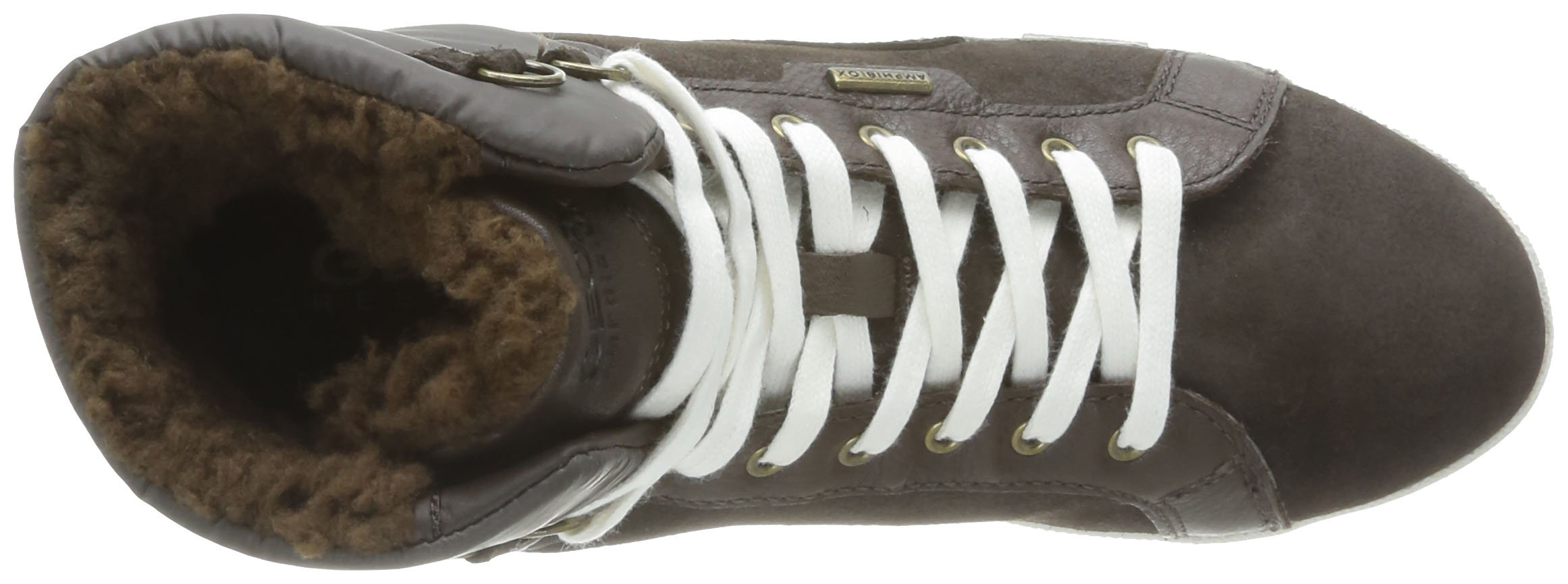 Geox Hope ABX Women's Leather Sneakers & Boots - Brown - Size US 7 - Comfortable Casual Shoes for Walking, Work & Everyday Wear