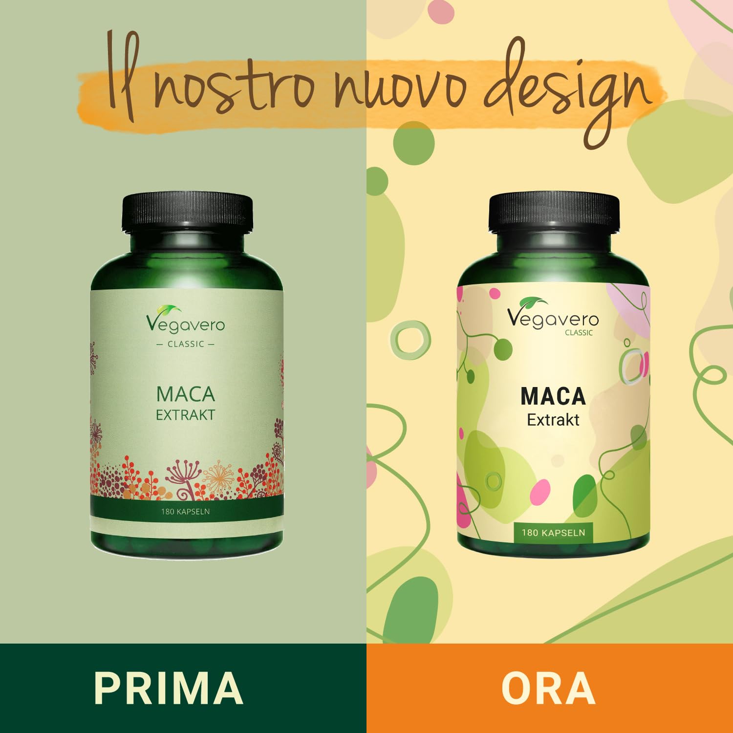 Vegavero® Peruvian Maca Root Supplement | 180 Vegan Capsules | 6 Month Supply | 0.2% Macamides & Macaenes | Energy, Stamina & Hormonal Balance Support for Men & Women | Perfect for Workout Recovery & Stress Relief