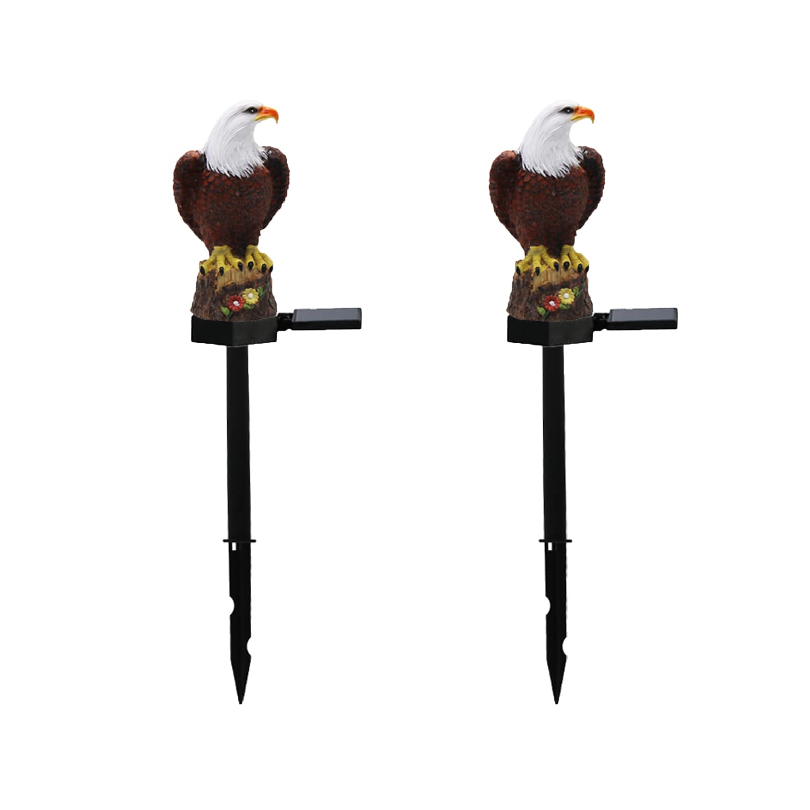 Firlar 2 Pack Solar Eagle Garden Stake Lights - 17.2 Inch Waterproof LED Outdoor Decorative Lighting for Lawn, Pathway, Yard | Perfect for Patio, Backyard, and Landscape Decor at Night