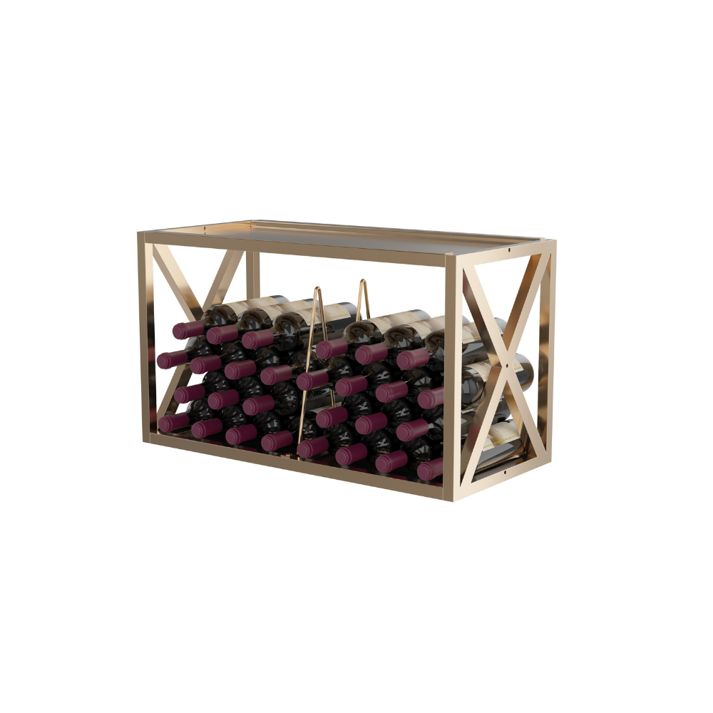 Premium Evolution Low Profile Wine Box - Elegant Wooden Wine Storage for Home, Office & Gifting | Perfect for Wine Collectors & Entertaining Guests