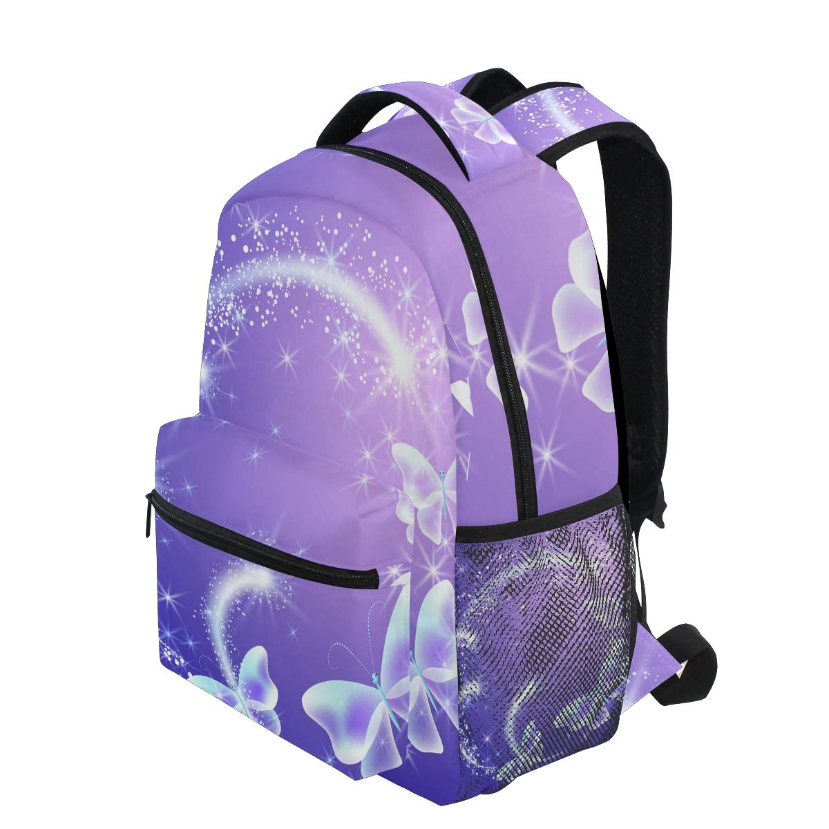 ALAZA Butterfly Print Floral Backpack - Lightweight School Bag for Boys & Girls, Travel Daypack with Shoulder Straps | Perfect for School, College, Hiking & Daily Use