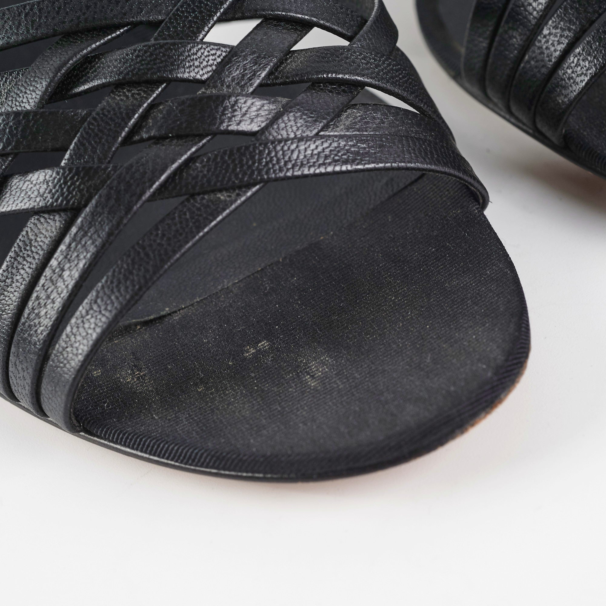 Chanel Black Leather Heeled Sandals for Women - Size 37.5 (US 7.5) | Luxury Designer Summer Shoes for Parties, Weddings & Beach Vacations