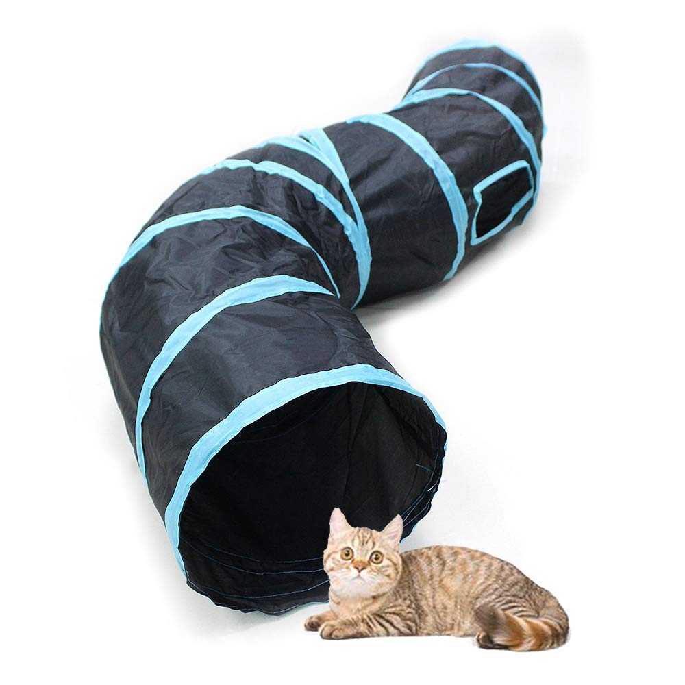 Bemodst S-Type Cat Tunnel - 2 Way/3 Way/4 Way/5 Way Collapsible S-Shape Interactive Pet Tube for Kittens, Puppies, Rabbits & Guinea Pigs | Indoor Play Maze with Storage Bag | Perfect for Small Animal Exercise & Hideaway Fun