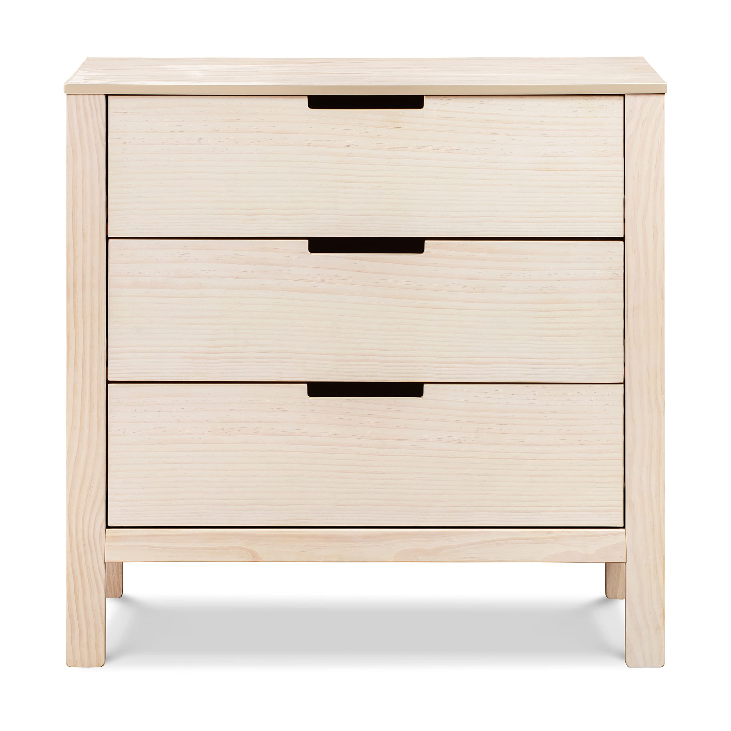 DaVinci Colby 3-Drawer Dresser in Washed Natural - Solid Wood Baby Dresser with Smooth Gliding Drawers (F11923NX) - Perfect for Nursery, Kids Room & Bedroom Storage