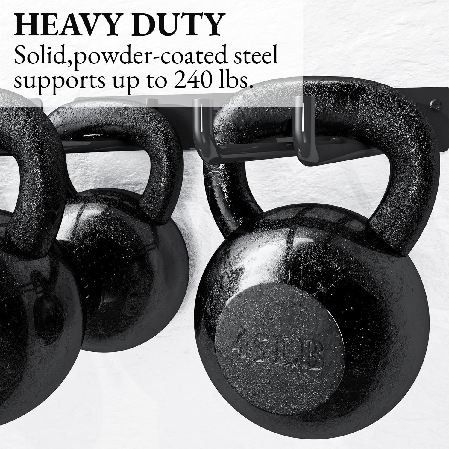 Heavy Duty Wall Mount Folding Chair Storage Hooks - 2 Pack, 240 lbs Capacity, Garage & Patio Organizer for Garden Tools, Beach & Camping Chairs - Perfect for Home, Outdoor & RV Storage Solutions