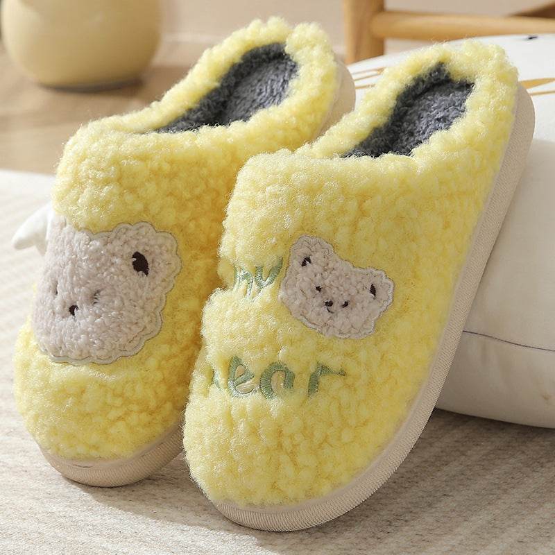 Cozy Fuzzy Plush Bear Slippers for Women & Men - Soft Warm Winter House Shoes with Non-Slip Soles - Perfect for Indoor Comfort, Lounge Wear & Gift Giving