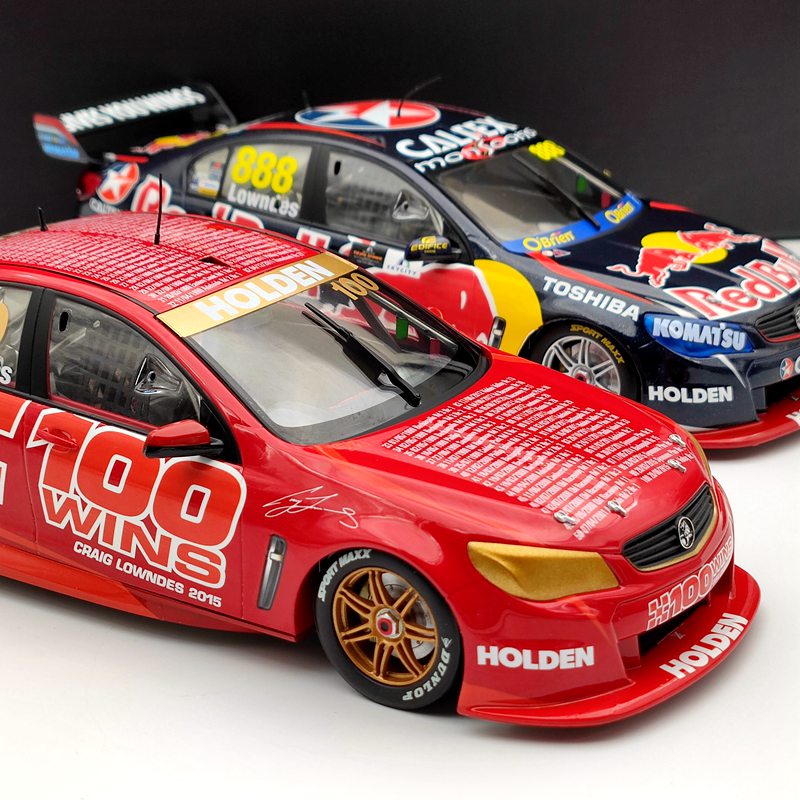 1:18 Scale Craig Lowndes 100 ATCC/V8 Supercar Race Wins Twin Set - Limited Edition Diecast Model Car Collection by Classic Carlectables (18599) - Perfect for Racing Fans, Collectors & Auto Enthusiasts - Great Gift for Birthdays, Holidays & Display in Home/Office
