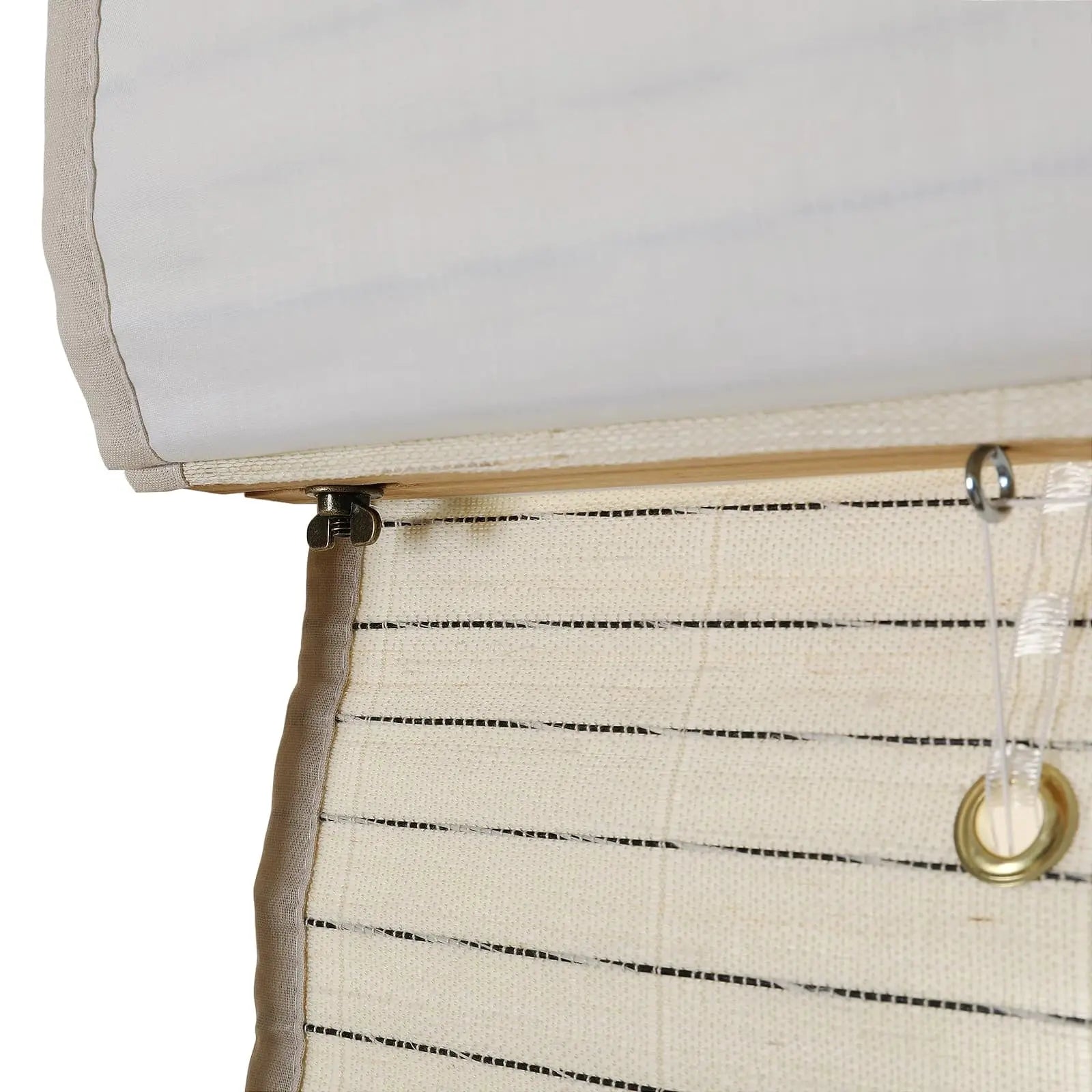 Natural Ramie Bamboo Woven Window Shade - Beige White Color for Living Room, Bedroom & Office Privacy