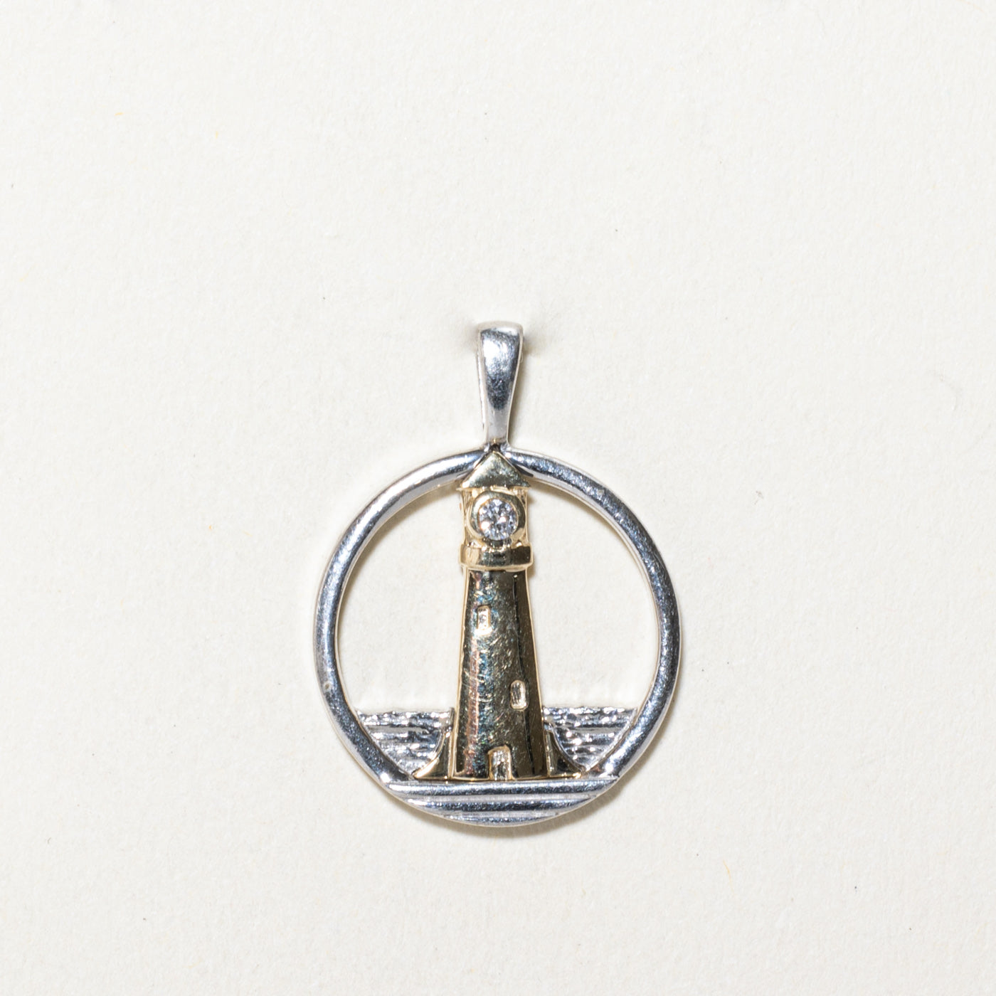 0.03ct Diamond Lighthouse Pendant Necklace - Elegant Jewelry Gift for Women - Perfect for Anniversaries, Birthdays & Special Occasions