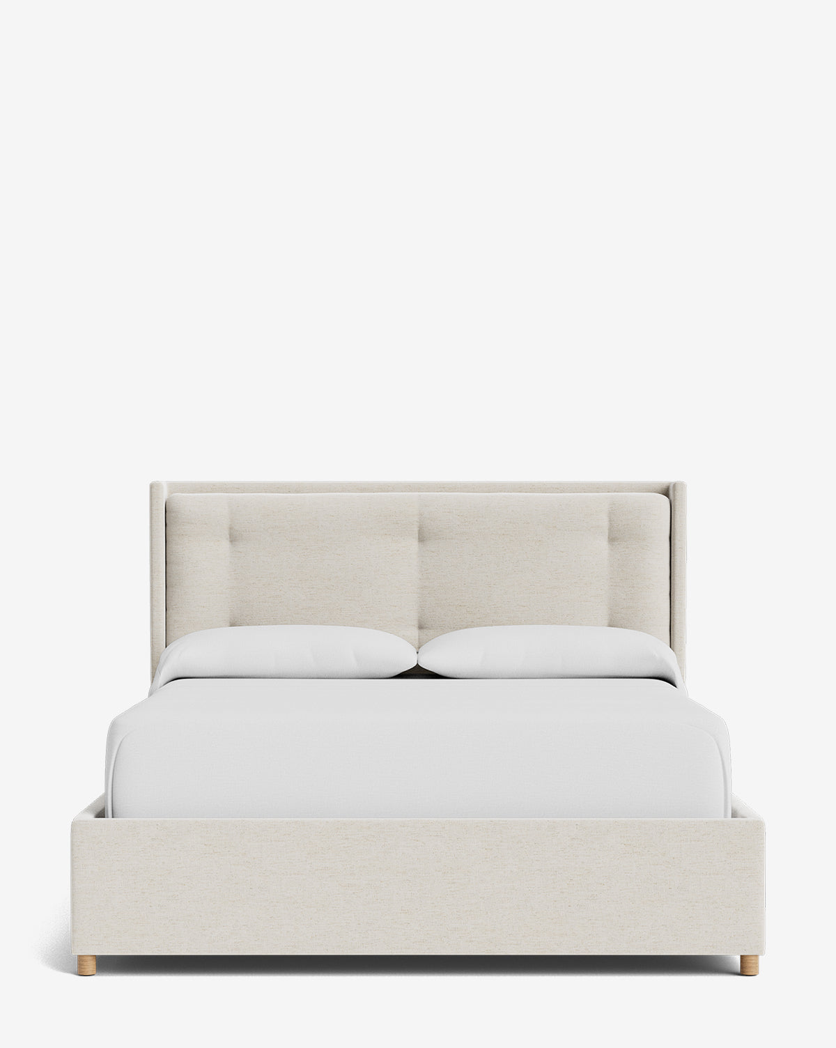Low Profile Ria Bed Frame with Minimalist Headboard - Perfect for Small Spaces, Modern Bedrooms & Studio Apartments
